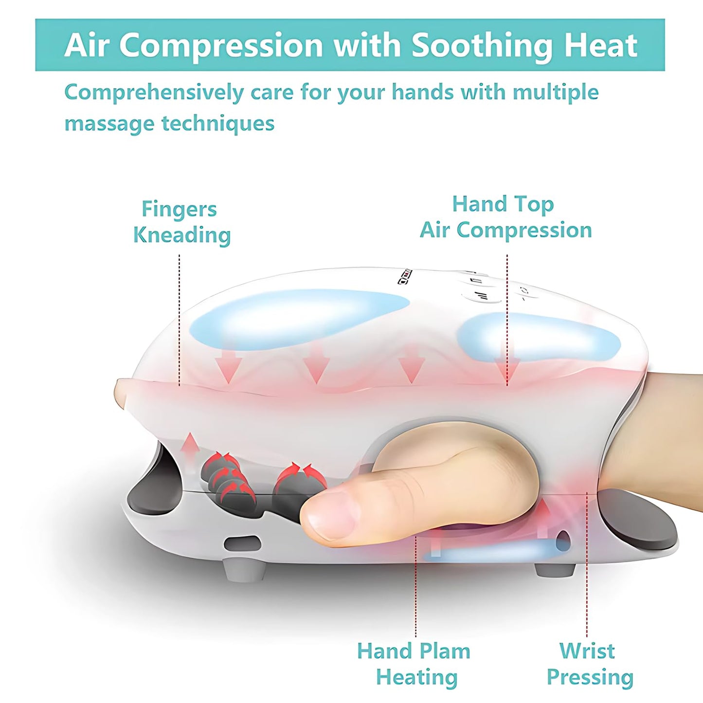 Hand massager in use
