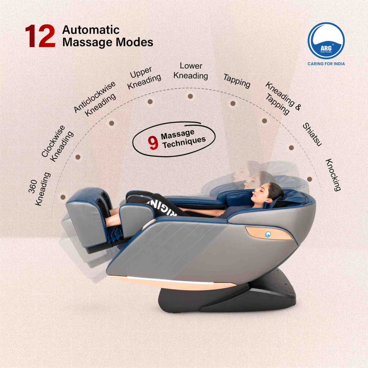 3D Full Body Luxury Massage Chair Z100 Blue