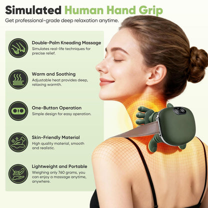 KIMEE neck massager in use