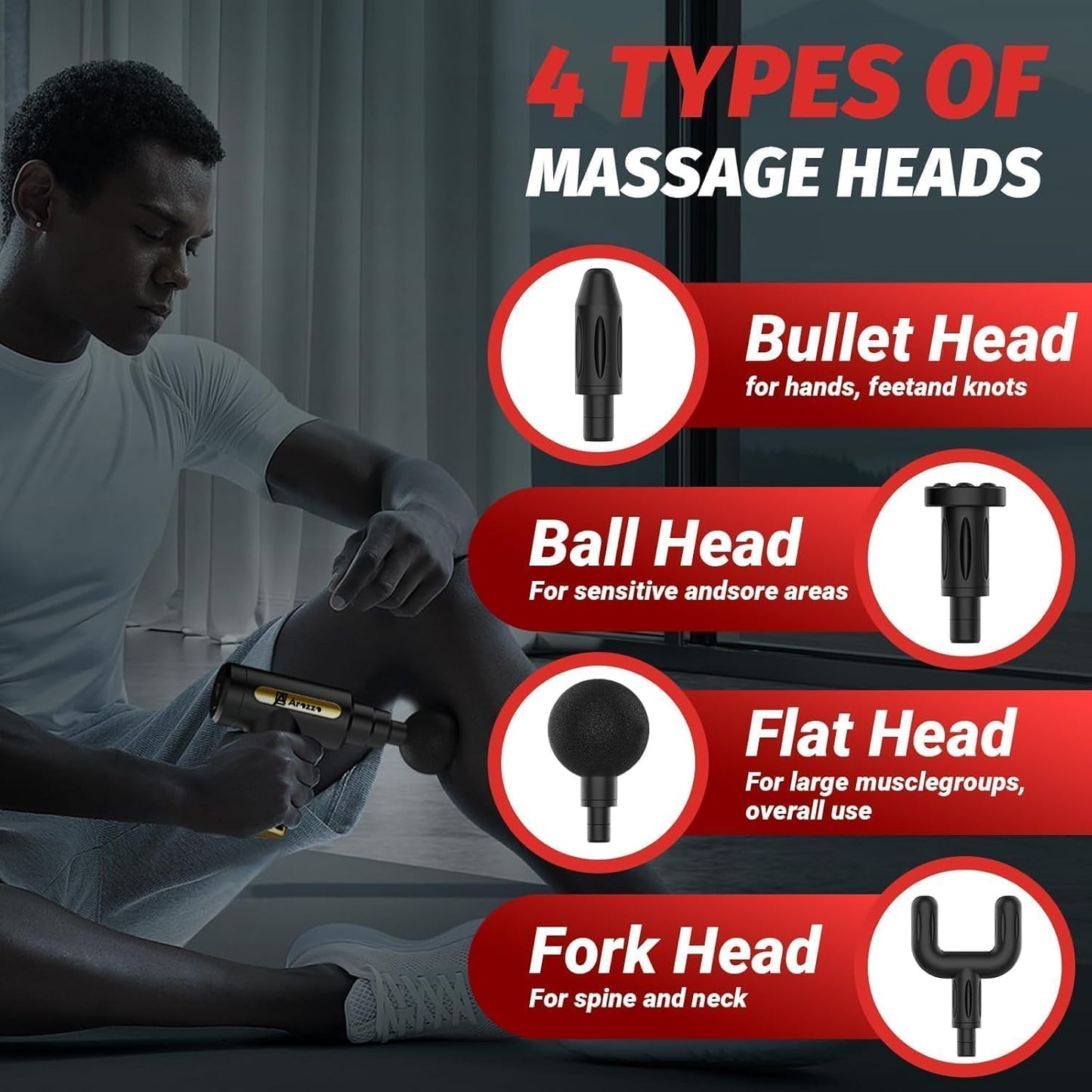 AROZZO CART Massage Gun heads