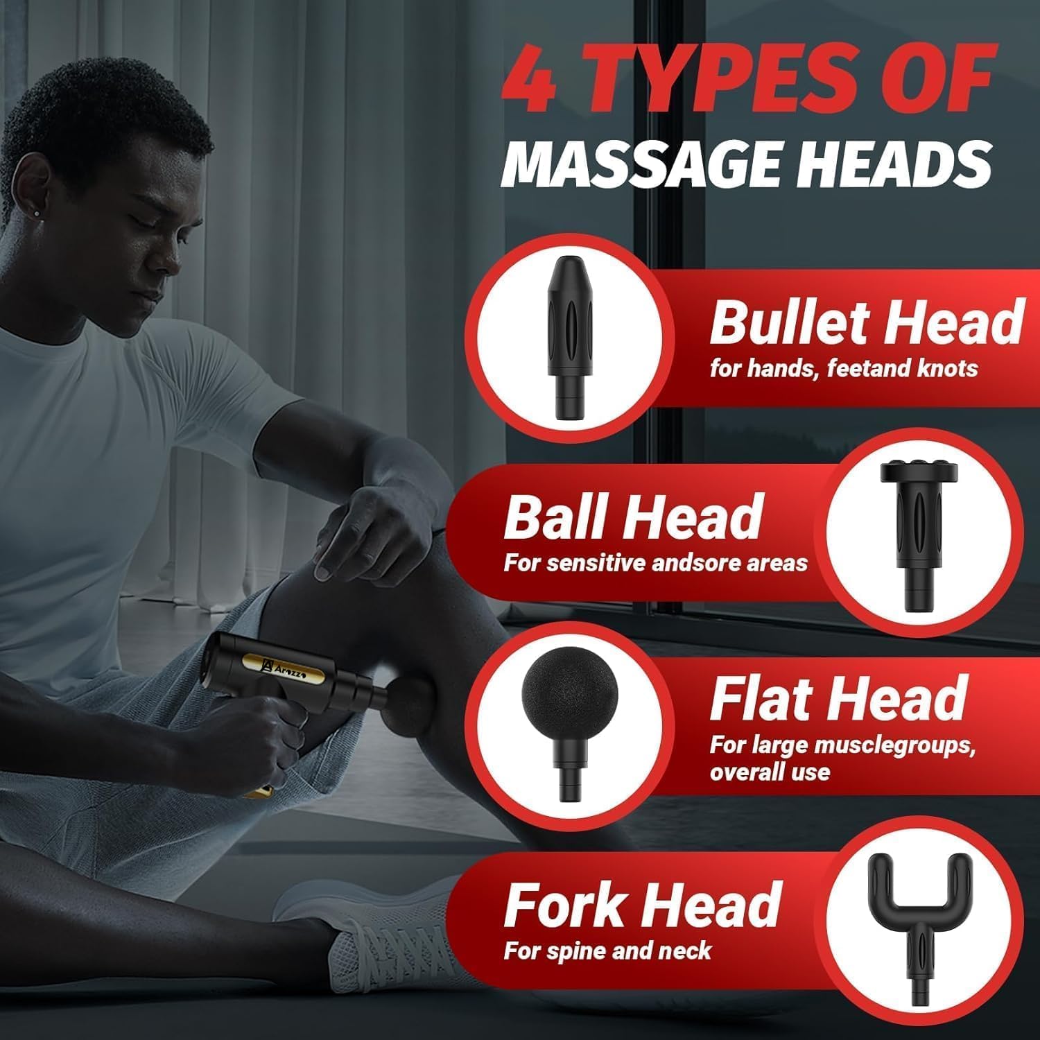 AROZZO CART Massage Gun heads