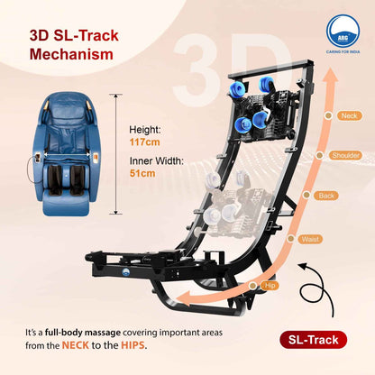 3D Full Body Luxury Massage Chair Z100 Blue