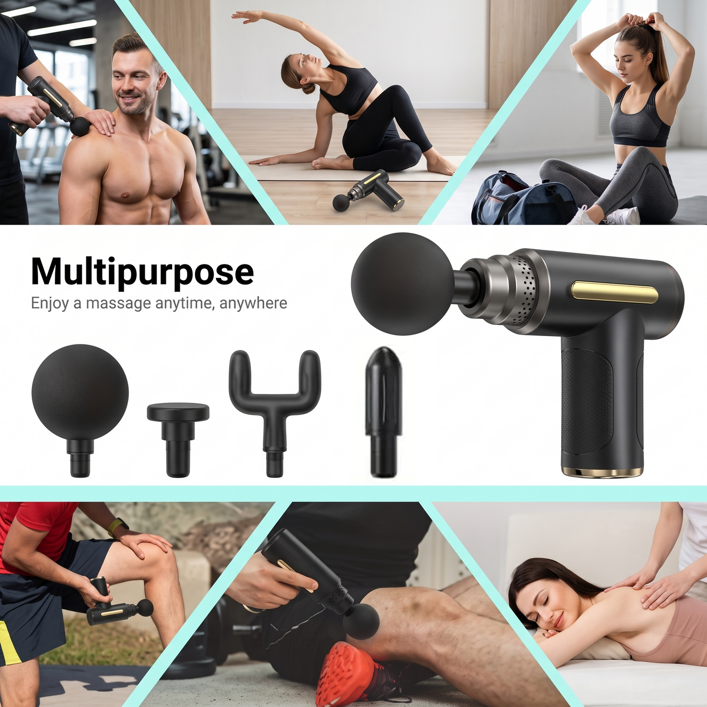 RecoveryCo. Mini Massage Gun –  Deep Tissue Percussion Massager